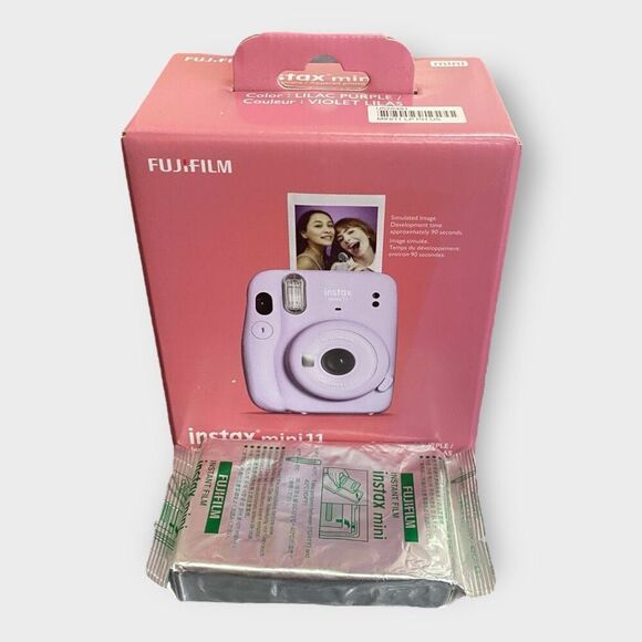 Fujifilm Instax Mini 11  Lilac Purple Camera Instant Film with Extra Film in Box - Picture 1 of 10